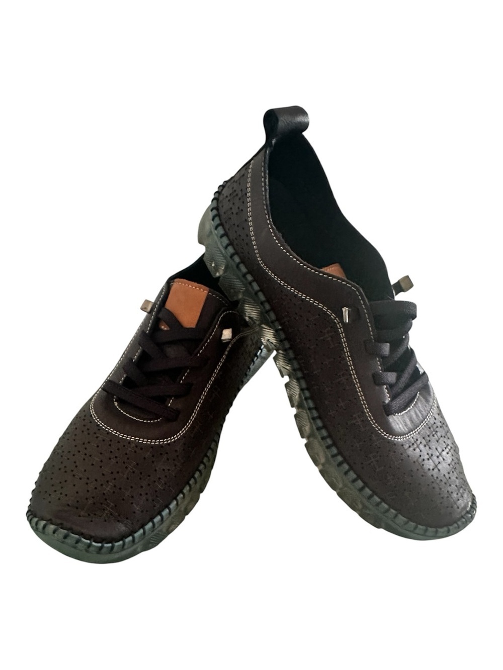 Ava Melani Perforated Slip-On Sneakers in Navy